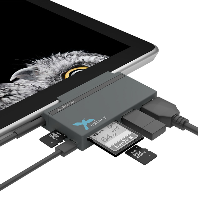 Surface Go SDカード、HDMI、USB3.0対応拡張アダプター